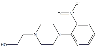 2-[4-(3-nitro-2-pyridinyl)piperazino]-1-ethanol Struktur