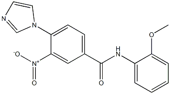 4-(1H-imidazol-1-yl)-N-(2-methoxyphenyl)-3-nitrobenzenecarboxamide Struktur