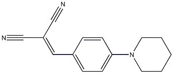 2-[(4-piperidinophenyl)methylene]malononitrile Struktur