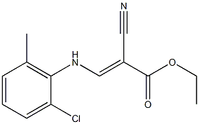 ethyl (E)-3-(2-chloro-6-methylanilino)-2-cyano-2-propenoate Struktur