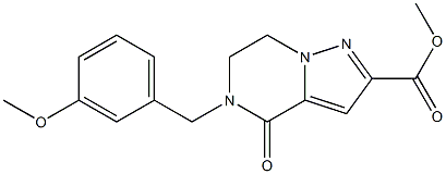 methyl 5-(3-methoxybenzyl)-4-oxo-4,5,6,7-tetrahydropyrazolo[1,5-a]pyrazine-2-carboxylate Struktur