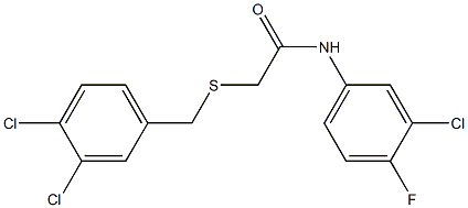 N1-(3-chloro-4-fluorophenyl)-2-[(3,4-dichlorobenzyl)thio]acetamide Struktur