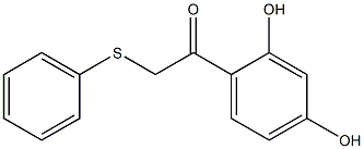 1-(2,4-dihydroxyphenyl)-2-(phenylthio)ethan-1-one Struktur