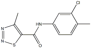 N5-(3-chloro-4-methylphenyl)-4-methyl-1,2,3-thiadiazole-5-carboxamide Struktur