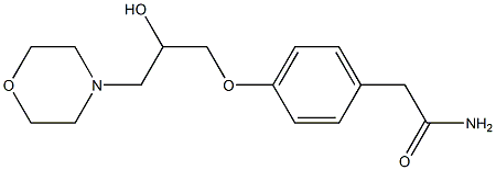 2-[4-(2-hydroxy-3-morpholinopropoxy)phenyl]acetamide Struktur