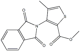 methyl 3-(1,3-dioxo-2,3-dihydro-1H-isoindol-2-yl)-4-methylthiophene-2-carboxylate Struktur