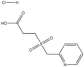 3-[(pyridin-2-ylmethyl)sulfonyl]propanoic acid hydrochloride Struktur