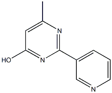 6-methyl-2-(3-pyridinyl)-4-pyrimidinol Struktur