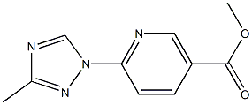 methyl 6-(3-methyl-1H-1,2,4-triazol-1-yl)nicotinate Struktur