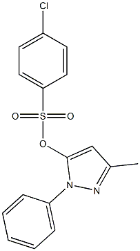 3-methyl-1-phenyl-1H-pyrazol-5-yl 4-chlorobenzene-1-sulfonate Struktur