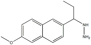 1-(1-(2-methoxynaphthalen-6-yl)propyl)hydrazine Struktur