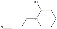 3-(2-hydroxypiperidin-1-yl)propanenitrile Struktur