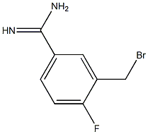 3-(bromomethyl)-4-fluorobenzamidine Struktur