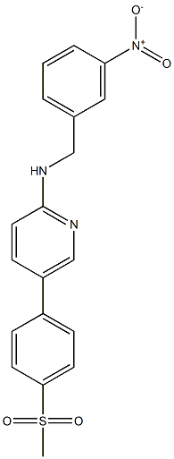 N-(3-nitrobenzyl)-5-(4-(methylsulfonyl)phenyl)pyridin-2-amine Struktur