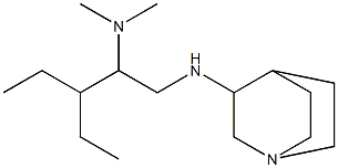 (1-{1-azabicyclo[2.2.2]octan-3-ylamino}-3-ethylpentan-2-yl)dimethylamine Struktur