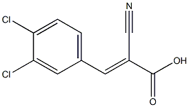 (2E)-2-cyano-3-(3,4-dichlorophenyl)prop-2-enoic acid Struktur