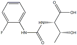 (2S,3R)-2-({[(2-fluorophenyl)amino]carbonyl}amino)-3-hydroxybutanoic acid Struktur