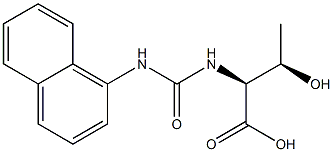 (2S,3R)-3-hydroxy-2-{[(1-naphthylamino)carbonyl]amino}butanoic acid Struktur