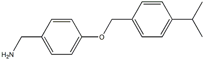 (4-{[4-(propan-2-yl)phenyl]methoxy}phenyl)methanamine Struktur