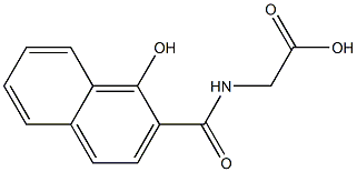 [(1-hydroxy-2-naphthoyl)amino]acetic acid Struktur