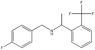 [(4-fluorophenyl)methyl]({1-[2-(trifluoromethyl)phenyl]ethyl})amine Struktur