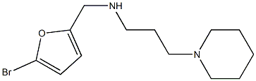 [(5-bromofuran-2-yl)methyl][3-(piperidin-1-yl)propyl]amine Struktur