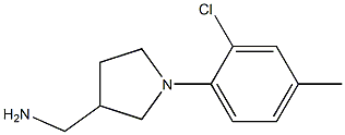 [1-(2-chloro-4-methylphenyl)pyrrolidin-3-yl]methanamine Struktur