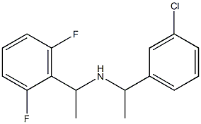 [1-(3-chlorophenyl)ethyl][1-(2,6-difluorophenyl)ethyl]amine Struktur