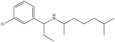 [1-(3-chlorophenyl)propyl](6-methylheptan-2-yl)amine Struktur