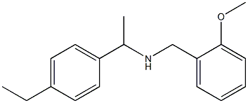 [1-(4-ethylphenyl)ethyl][(2-methoxyphenyl)methyl]amine Struktur