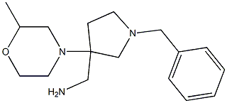 [1-benzyl-3-(2-methylmorpholin-4-yl)pyrrolidin-3-yl]methanamine Struktur