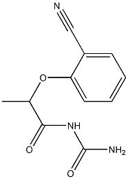 [2-(2-cyanophenoxy)propanoyl]urea Struktur