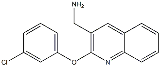 [2-(3-chlorophenoxy)quinolin-3-yl]methanamine Struktur