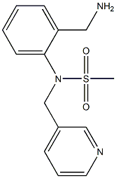 [2-(aminomethyl)phenyl]-N-(pyridin-3-ylmethyl)methanesulfonamide Struktur