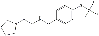 [2-(pyrrolidin-1-yl)ethyl]({4-[(trifluoromethyl)sulfanyl]phenyl}methyl)amine Struktur