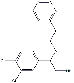 [2-amino-1-(3,4-dichlorophenyl)ethyl](methyl)[2-(pyridin-2-yl)ethyl]amine Struktur