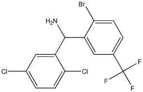 [2-bromo-5-(trifluoromethyl)phenyl](2,5-dichlorophenyl)methanamine Struktur