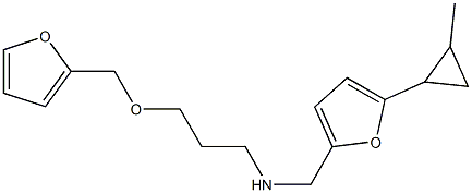 [3-(furan-2-ylmethoxy)propyl]({[5-(2-methylcyclopropyl)furan-2-yl]methyl})amine Struktur