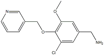 [3-chloro-5-methoxy-4-(pyridin-3-ylmethoxy)phenyl]methanamine Struktur