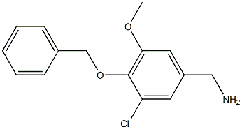 [4-(benzyloxy)-3-chloro-5-methoxyphenyl]methanamine Struktur