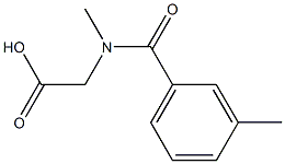 [methyl(3-methylbenzoyl)amino]acetic acid Struktur