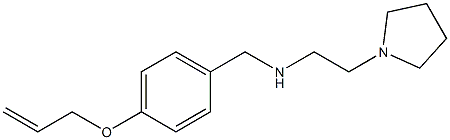 {[4-(prop-2-en-1-yloxy)phenyl]methyl}[2-(pyrrolidin-1-yl)ethyl]amine Struktur