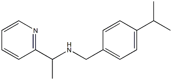 {[4-(propan-2-yl)phenyl]methyl}[1-(pyridin-2-yl)ethyl]amine Struktur