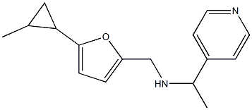 {[5-(2-methylcyclopropyl)furan-2-yl]methyl}[1-(pyridin-4-yl)ethyl]amine Struktur