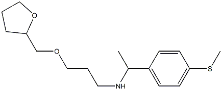 {1-[4-(methylsulfanyl)phenyl]ethyl}[3-(oxolan-2-ylmethoxy)propyl]amine Struktur