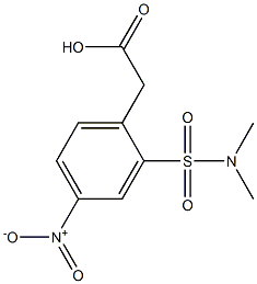 {2-[(dimethylamino)sulfonyl]-4-nitrophenyl}acetic acid Struktur