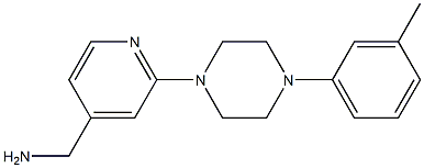 {2-[4-(3-methylphenyl)piperazin-1-yl]pyridin-4-yl}methanamine Struktur