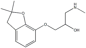 {3-[(2,2-dimethyl-2,3-dihydro-1-benzofuran-7-yl)oxy]-2-hydroxypropyl}(methyl)amine Struktur