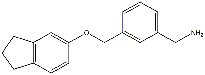 {3-[(2,3-dihydro-1H-inden-5-yloxy)methyl]phenyl}methanamine Struktur