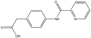 {4-[(pyridin-2-ylcarbonyl)amino]phenyl}acetic acid Struktur